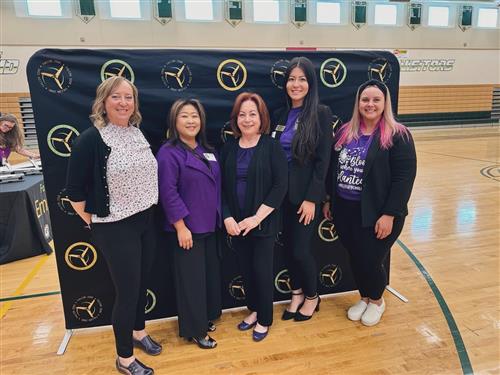 Military representatives for purple up day