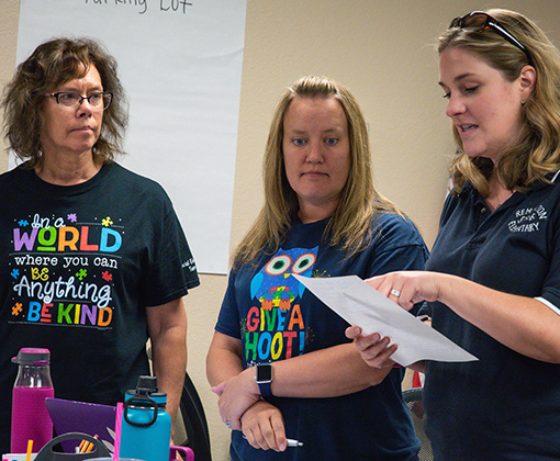  D49 team members learn about unique roles of paraprofessionals.