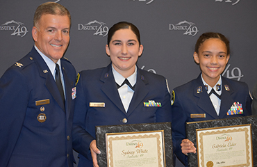  JROTC Cadets from FHS receive awards during the Nov. 11 Fantastic 49.