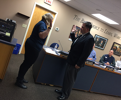  John Graham is sworn in as BOE President Dec. 2, 2019