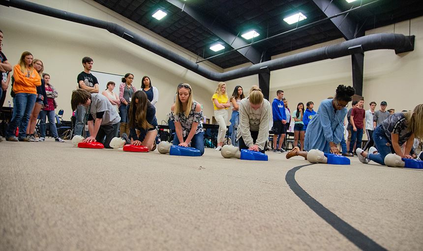  Students at PPEC learn CPR at the start of SY 18-19