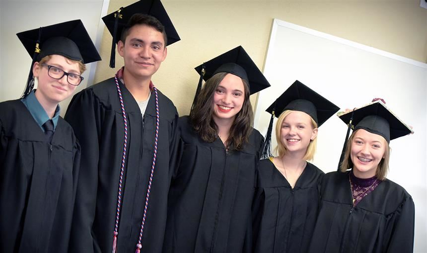  Homeschool graduates at completion ceremony May 19 at the Creekside Success Center.