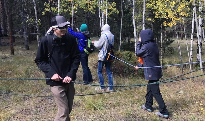 PPEC students test their skills on ropes course at High Trails Outdoor Education Center Sept. 25.