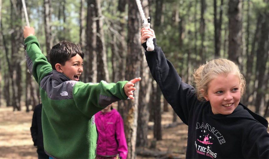  Military Students at ropes course