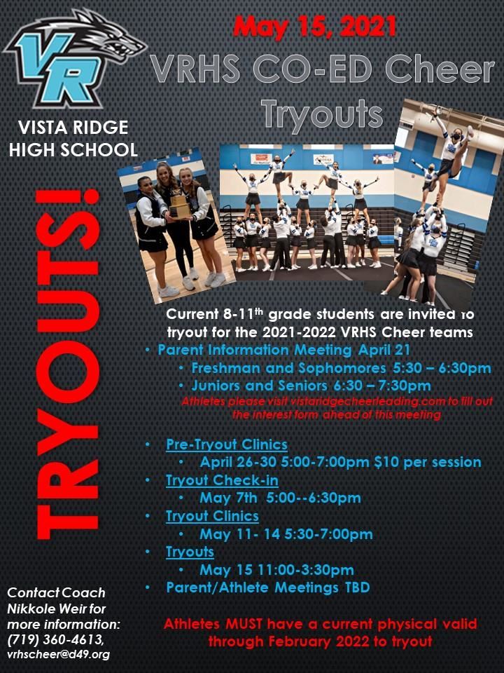 2021-2022 Co-Ed Cheer Tryouts 