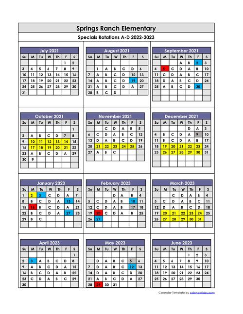 A-D Schedule